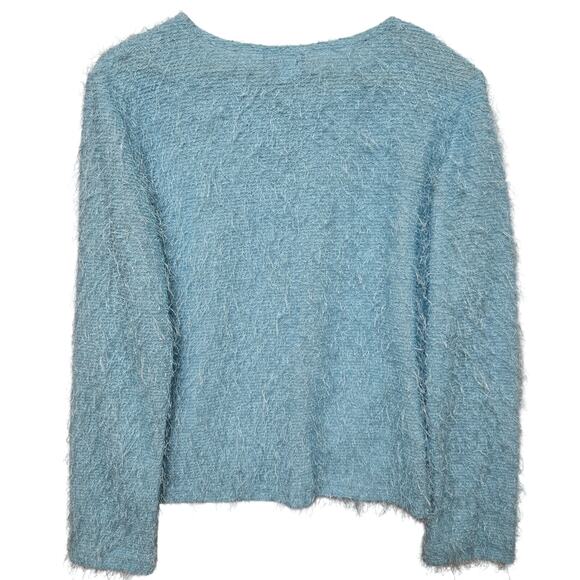 Joseph Ribkoff Womens Vintage Y2K Eclectic Fuzzy Eyelash Soft Open Cardigan 8 - Picture 6 of 11